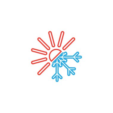 Sıcak ve soğuk simge grafik tasarım şablonu