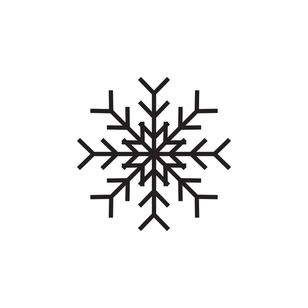 Icono de copo de nieve diseño gráfico plantilla ilustración — Archivo Imágenes Vectoriales