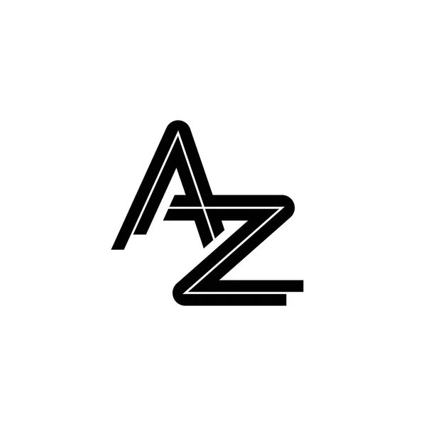 Letter a z logo design template vector — Stock Vector