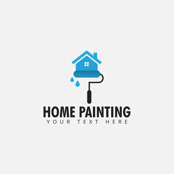 Home pittura logo design modello vettore isolato — Vettoriale Stock