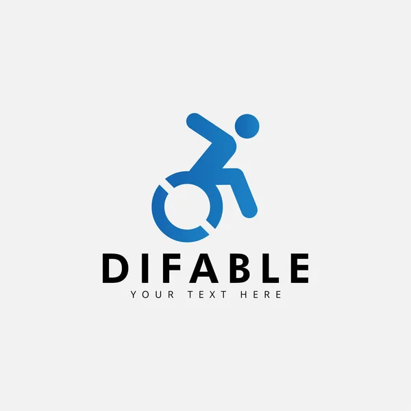 Difable andere Fähigkeit Logo Design-Vorlage isoliert — Stockvektor