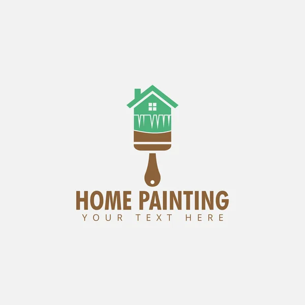 Home pittura logo design modello vettore isolato — Vettoriale Stock