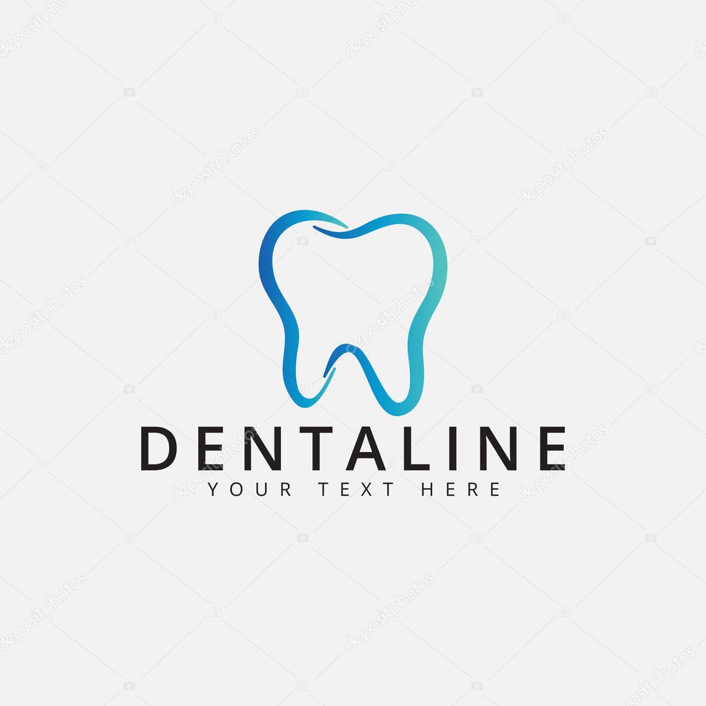 Dental logo design template vector isolated illustration