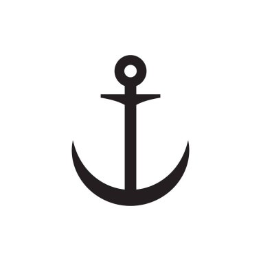 Çapa simgesi grafik tasarım şablonu vektör çizimi