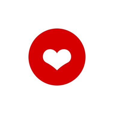 Kalp simgesi grafik tasarım şablonu vektör illüstrasyon