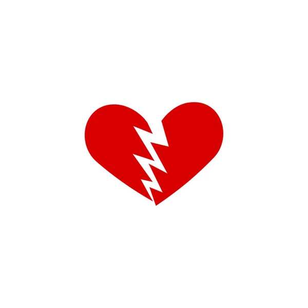 Zlomková ikona srdce obrázek vektorový obrázek — Stockový vektor