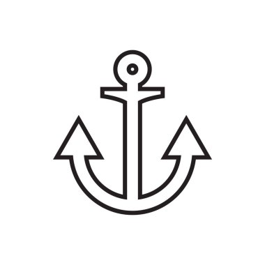 Çapa simgesi grafik tasarım şablonu vektör çizimi