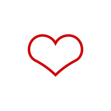 Kalp simgesi grafik tasarım şablonu vektör illüstrasyon