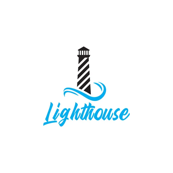 Leuchtturm Logo Design Vorlage Vektor isolierte Illustration — Stockvektor