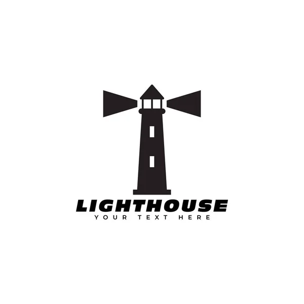 Modèle de conception de logo de phare illustration vectorielle isolée — Image vectorielle