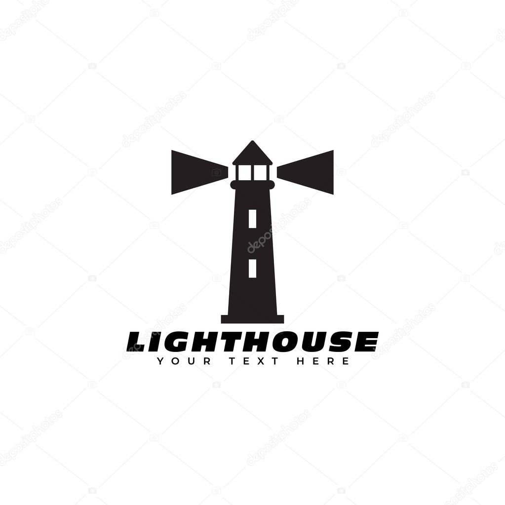 Lighthouse logo design template vector isolated illustration