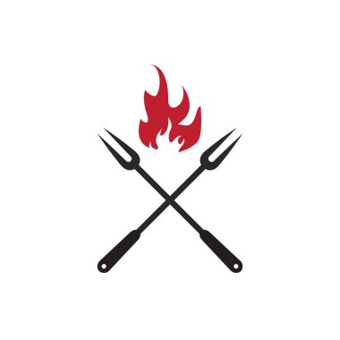 Grilling utensil graphic design template isolated illustration vector Grilling utensil graphic design template isolated illustration vector