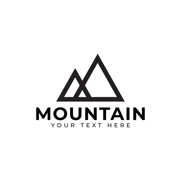 Mountain logo design mall vektor isolerad illustration — Stock vektor