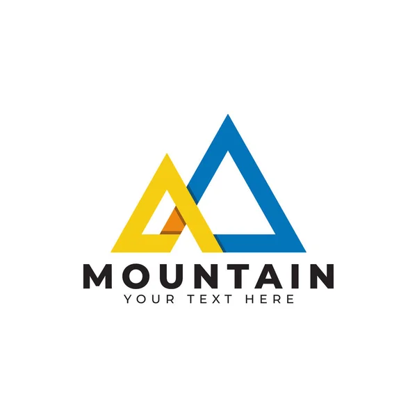 Mountain logo design mall vektor isolerad illustration — Stock vektor