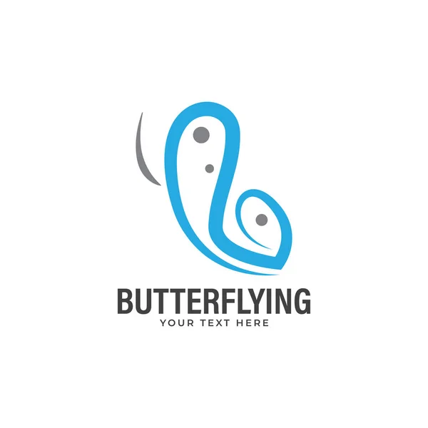 Kelebek logo tasarım şablonu vektör izole illüstrasyon — Stok Vektör