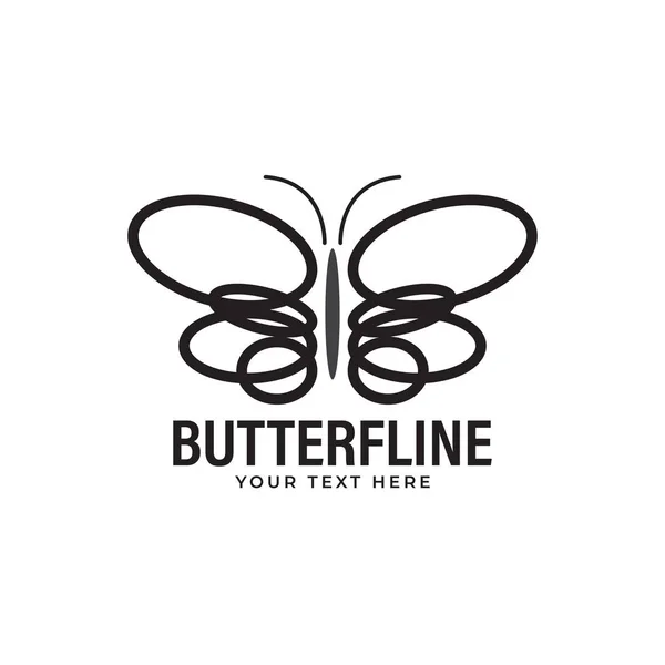 Schmetterling Logo Design Vorlage Vektor isolierte Illustration — Stockvektor