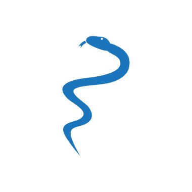 Tıbbi yılan grafik tasarım şablonu vektör izole