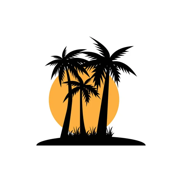 Вектор графического дизайна пальмы изолирован — стоковый вектор