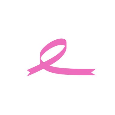 Pembe şerit grafik tasarım şablonu vektör izole illüstrasyon