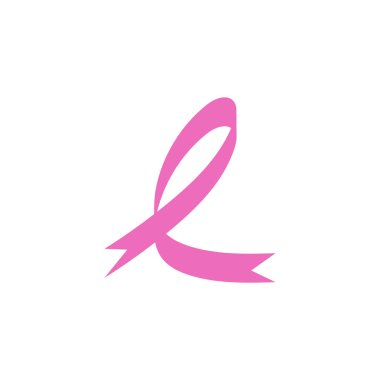 Pembe şerit grafik tasarım şablonu vektör izole illüstrasyon