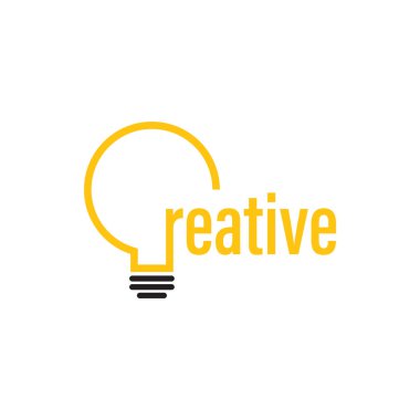 Lightbulb grafik tasarım illüstrasyon izole vektör şablon