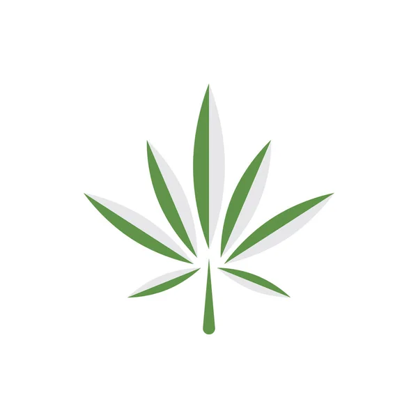 Illustrazione isolata del vettore del modello di progettazione grafica della cannabis — Vettoriale Stock