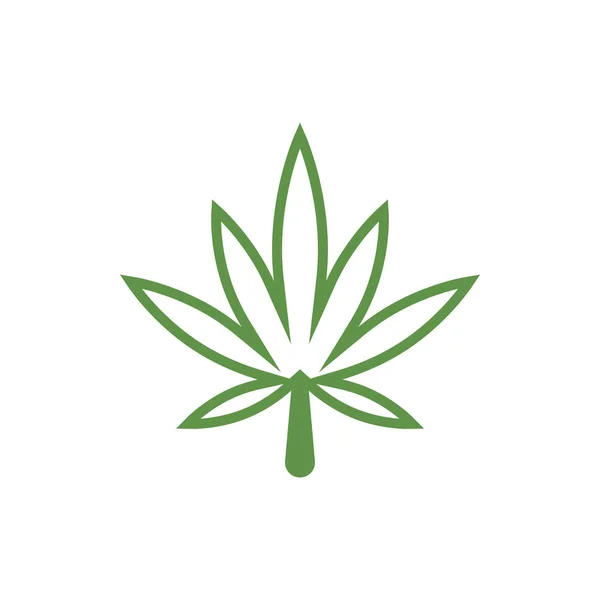 Illustrazione isolata del vettore del modello di progettazione grafica della cannabis — Vettoriale Stock