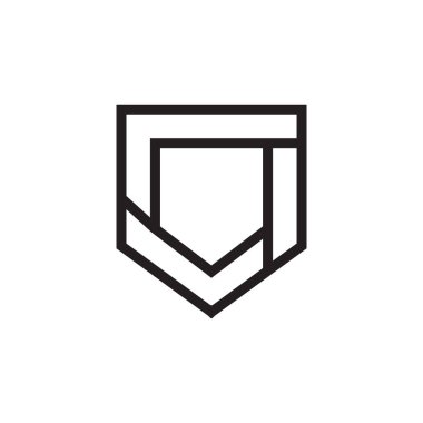 Kalkan grafik tasarım şablonu vektör izole illüstrasyon