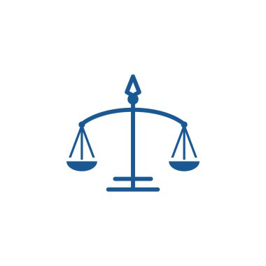 Avukat hukuk grafik tasarım şablonu vektör izole illüstrasyon