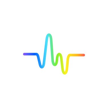 Ses dalgası grafik tasarım şablonu vektör izole illüstrasyon