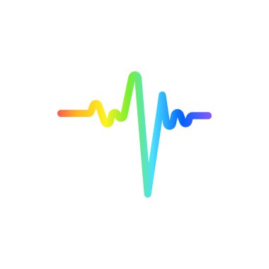 Ses dalgası grafik tasarım şablonu vektör izole illüstrasyon