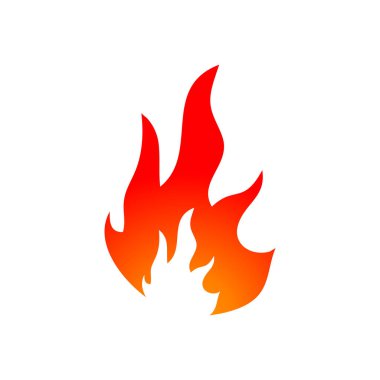 Yangın grafik tasarım şablonu vektör izole illüstrasyon