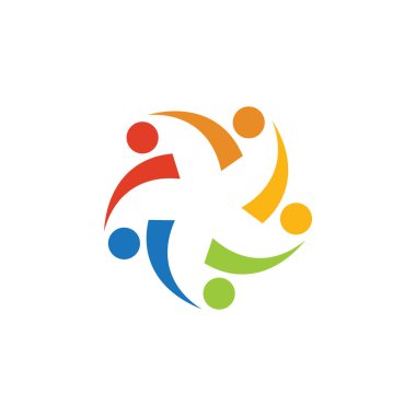 Topluluk grafik tasarım şablonu vektör izole illüstrasyon