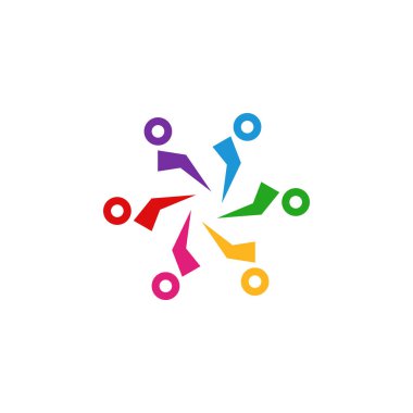 Topluluk grafik tasarım şablonu vektör izole illüstrasyon