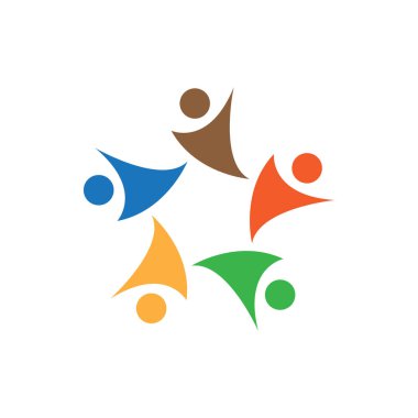 Topluluk grafik tasarım şablonu vektör izole illüstrasyon