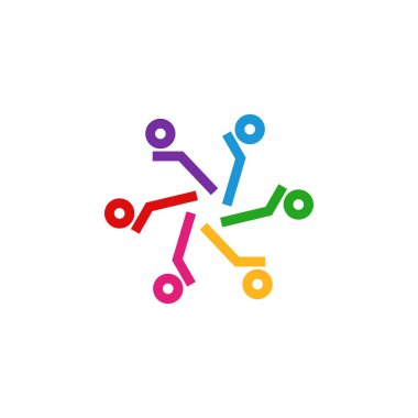 Topluluk grafik tasarım şablonu vektör izole illüstrasyon