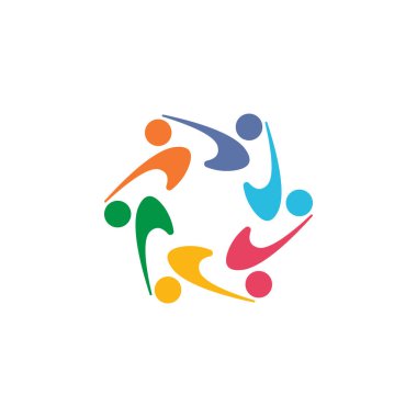 Topluluk grafik tasarım şablonu vektör izole illüstrasyon