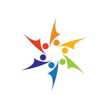 Topluluk grafik tasarım şablonu vektör izole illüstrasyon