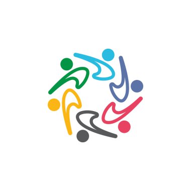 Topluluk grafik tasarım şablonu vektör izole illüstrasyon