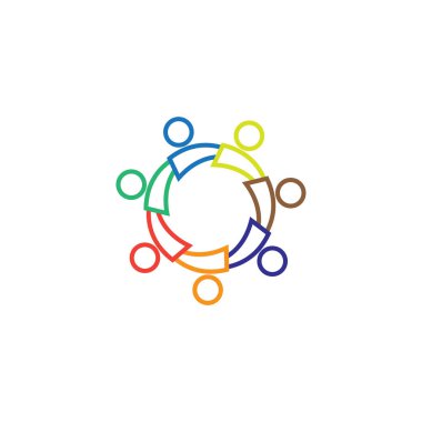 Topluluk grafik tasarım şablonu vektör izole illüstrasyon