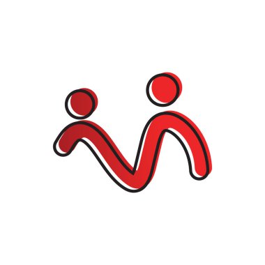 Topluluk grafik tasarım şablonu vektör izole illüstrasyon