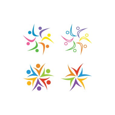 Topluluk grafik tasarım şablonu vektör izole illüstrasyon