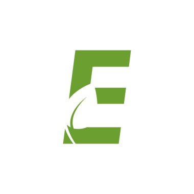 Alfabe yaprağı grafik tasarım şablonu vektör izole illüstrasyon