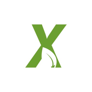 Alfabe yaprağı grafik tasarım şablonu vektör izole illüstrasyon