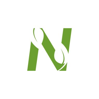 Alfabe yaprağı grafik tasarım şablonu vektör izole illüstrasyon