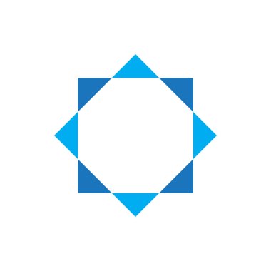 Yıldız david grafik tasarım şablonu vektör izole illüstrasyon