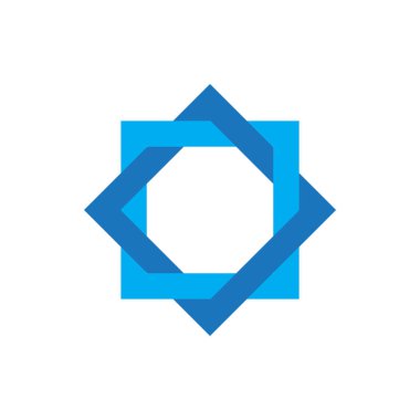 Yıldız david grafik tasarım şablonu vektör izole illüstrasyon