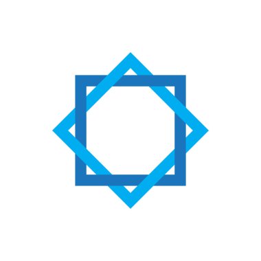 Yıldız david grafik tasarım şablonu vektör izole illüstrasyon