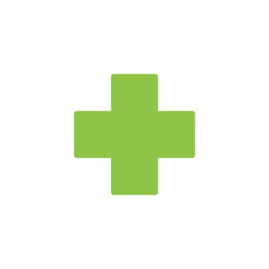 Tıbbi çapraz grafik tasarım şablonu vektör izole