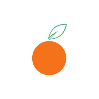 Turuncu meyve grafik tasarım şablonu vektör izole